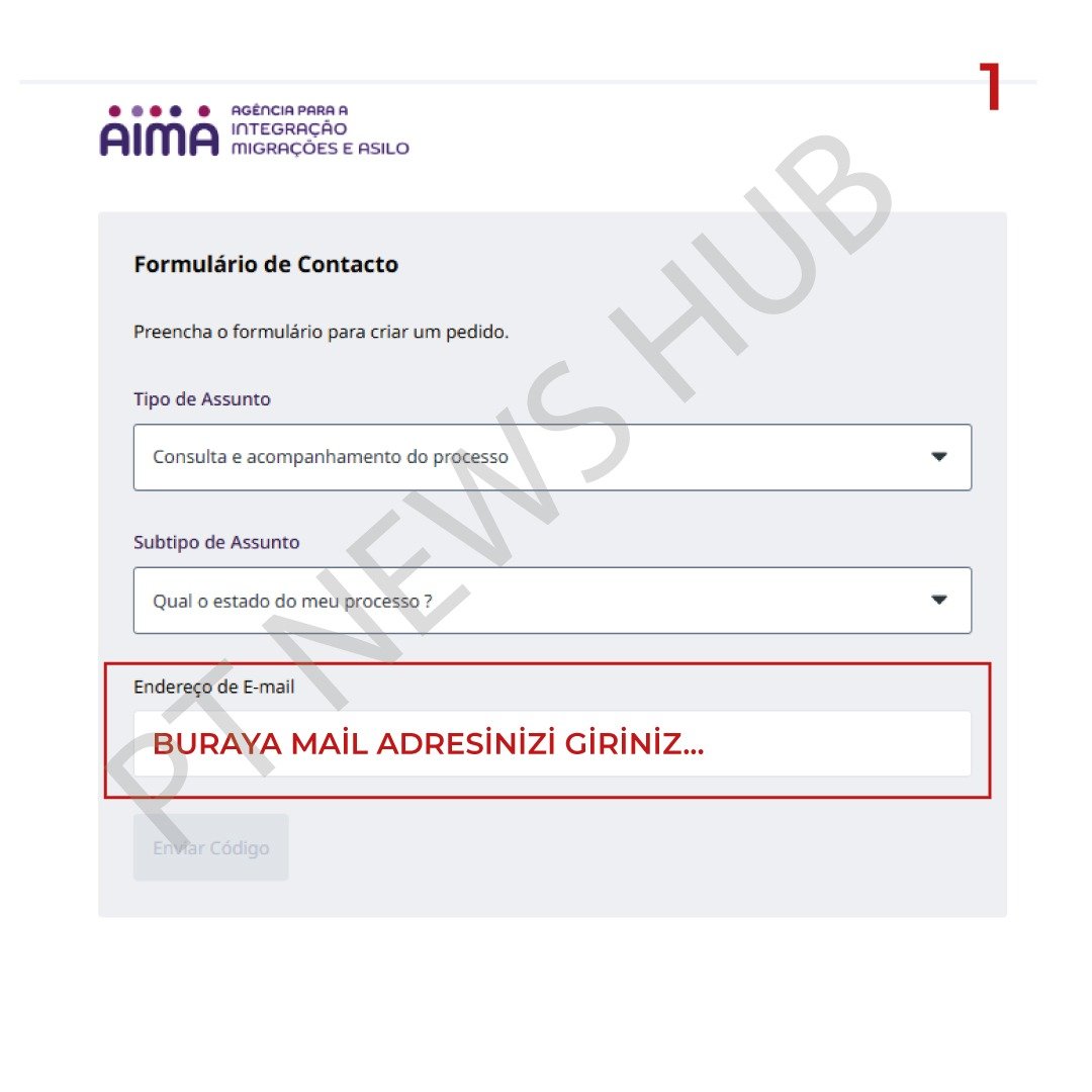 AIMA Formu E-posta Adresi Girme Adımı