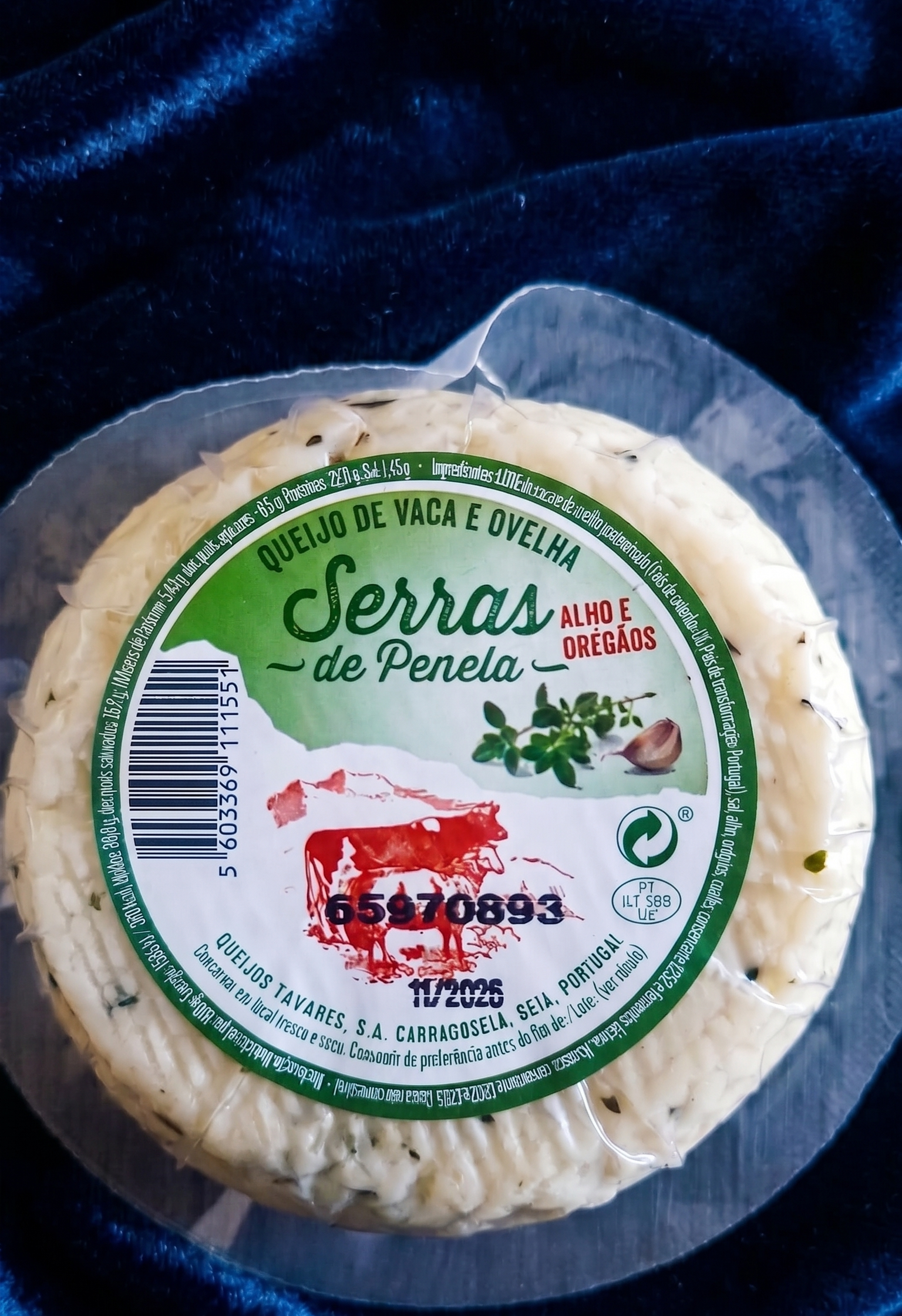 Serras de Penela (Sarımsaklı ve Kekikli İnek/Koyun Peyniri)
